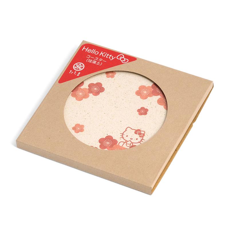 Hello Kitty Tachikichi Coaster Plum Shadow White Sanrio Japan 2025