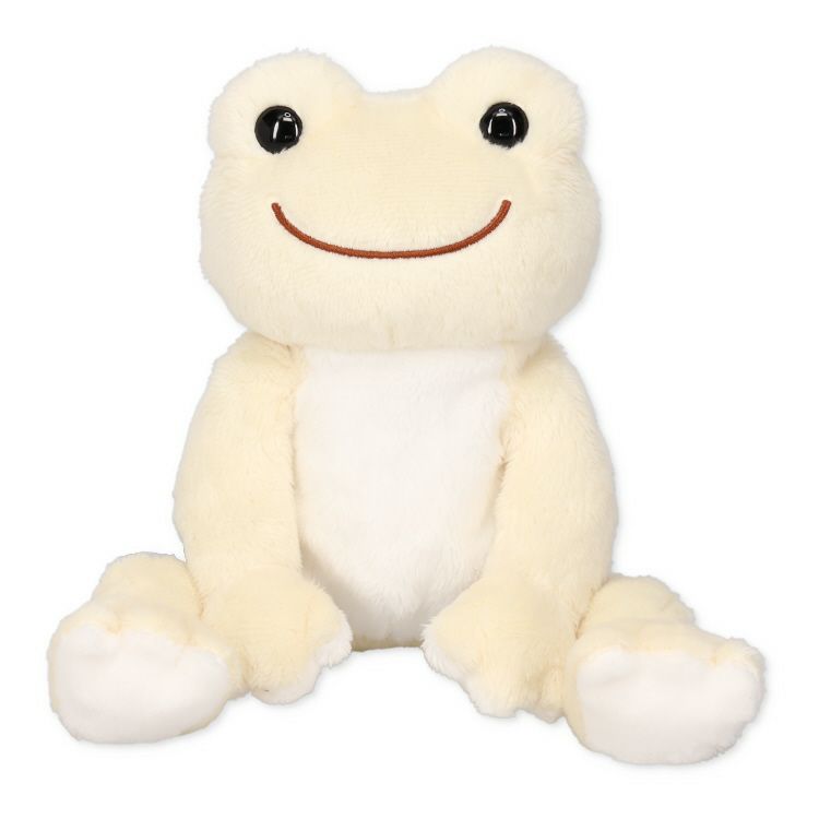 Pickles the Frog Bean Doll Plush Fluff White Rainbow Color Japan 2024