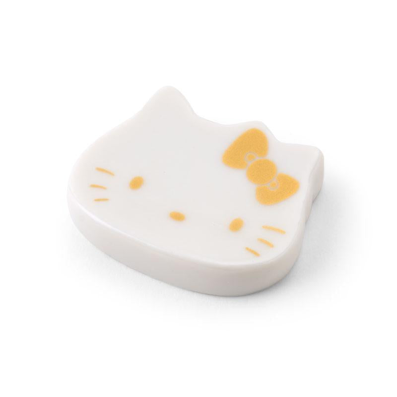 Hello Kitty Porcelain Chopsticks Rest Gold Ribbon Sanrio Japan 2025
