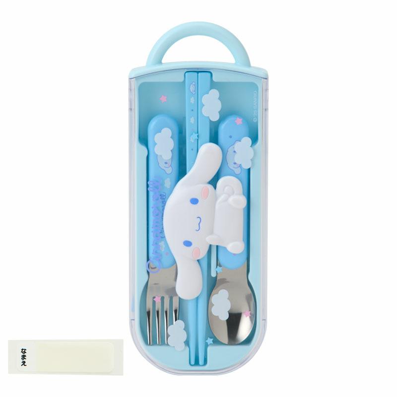 Cinnamoroll Lunch Trio Cutlery Fork Spoon Chopsticks Relief Sanrio Japan 2025