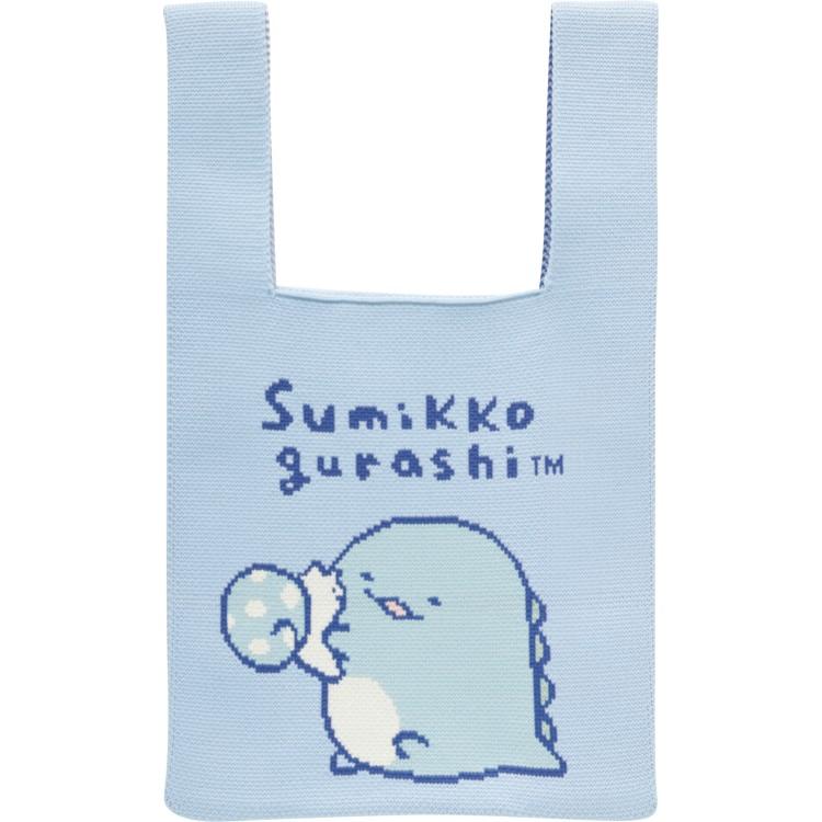 Sumikko Gurashi Tokage Lizard Knit Bag Blue San-X Japan 2025