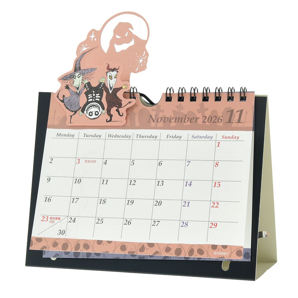 Nightmare Before Christmas Calendar Desktop 2026 Pop Up Disney Store Japan