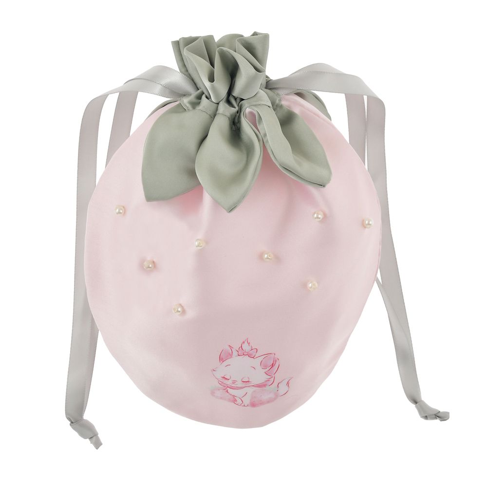 The Aristocats Marie Cat Drawstring Pouch STRAWBERRY Disney Store Japan