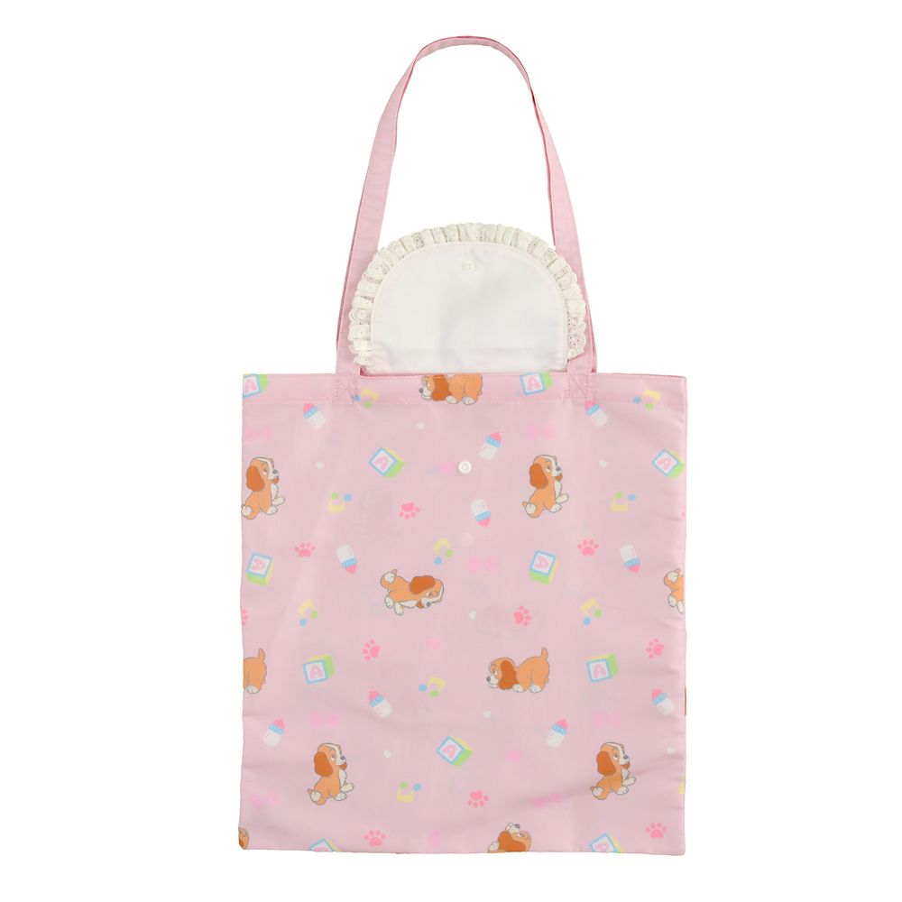 Lady and the Tramp Foldable Tote Bag Mellow Hug Disney Store Japan 2025