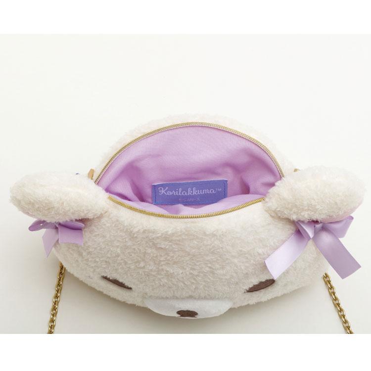 Korilakkuma Plush Pochette Bag Face Sky Cotton Candy San-X Japan 2024 Rilakkuma