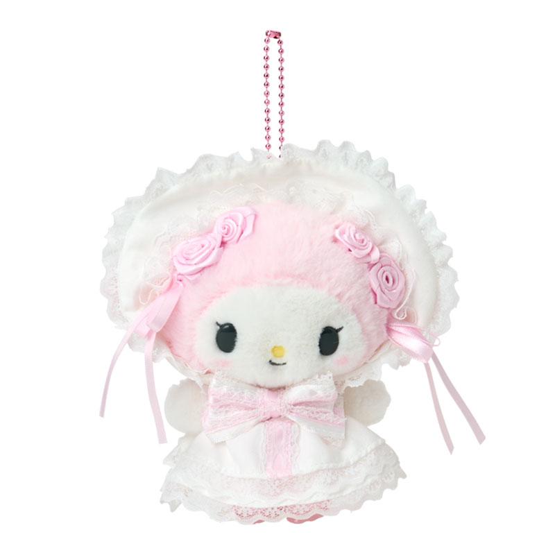My Melody Plush Mascot Holder Keychain White Frill Sanrio Japan 2025