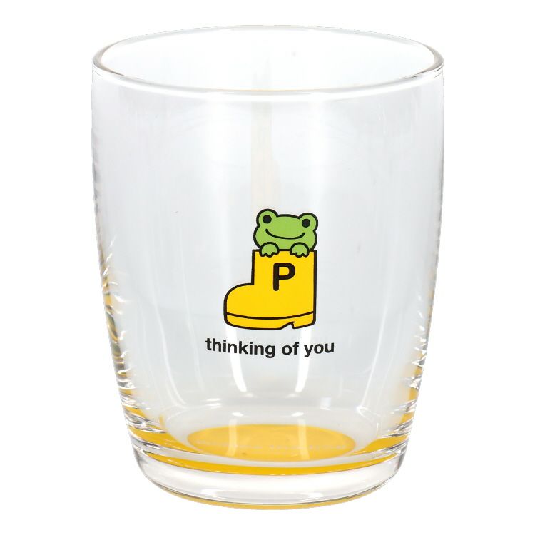 Pickles the Frog Glass Cup Bottom Color Yellow Japan 2024