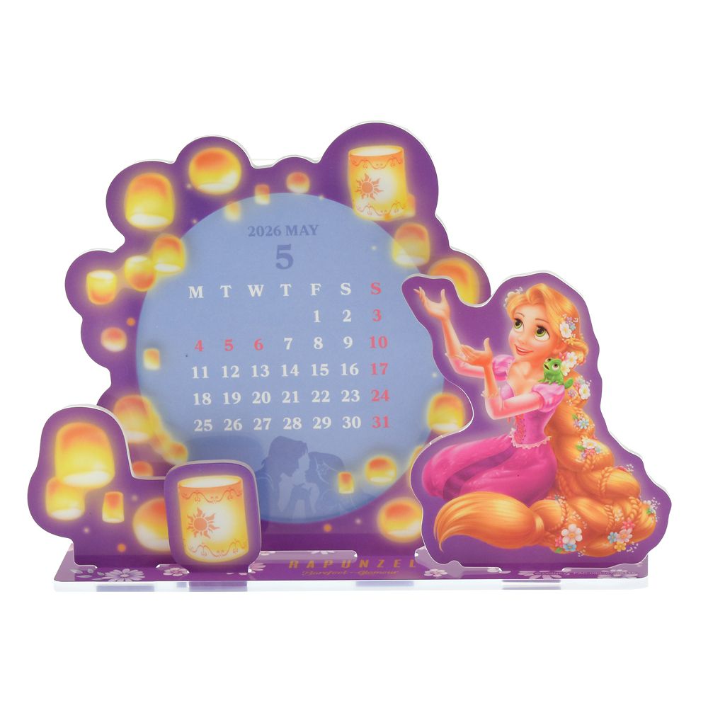 Tangled Rapunzel & Pascal Acrylic Calendar Desktop 2026 Disney Store Japan