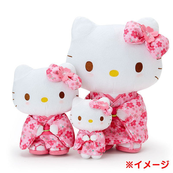 Hello Kitty Plush Mascot Holder Keychain Kimono Sakura Sanrio Japan 2024