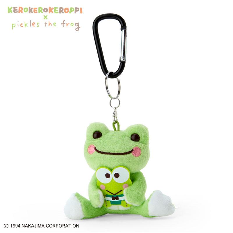 Pickles the frog Kero Kero Keroppi Plush Mascot Holder Keychain Sanrio Japan