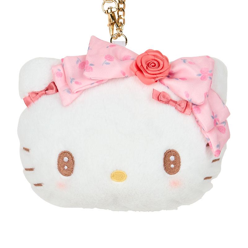 Hello Kitty Plush Pass Case Face Shape Dolly Rose Sanrio Japan 2024