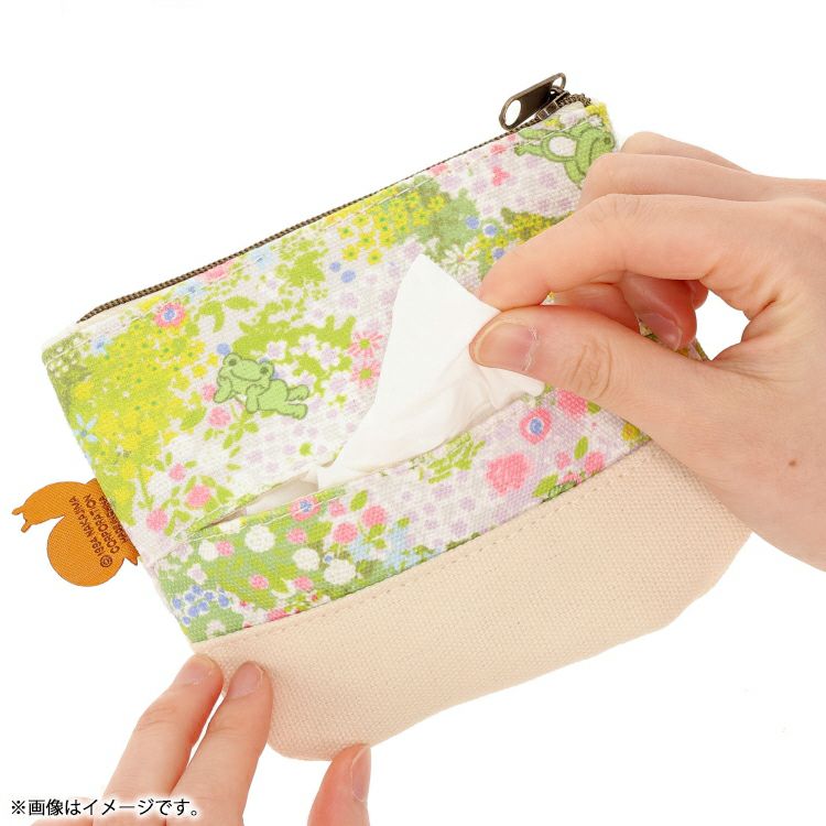 Pickles the Frog Tissue Pouch Pastel Garden Japan 2024