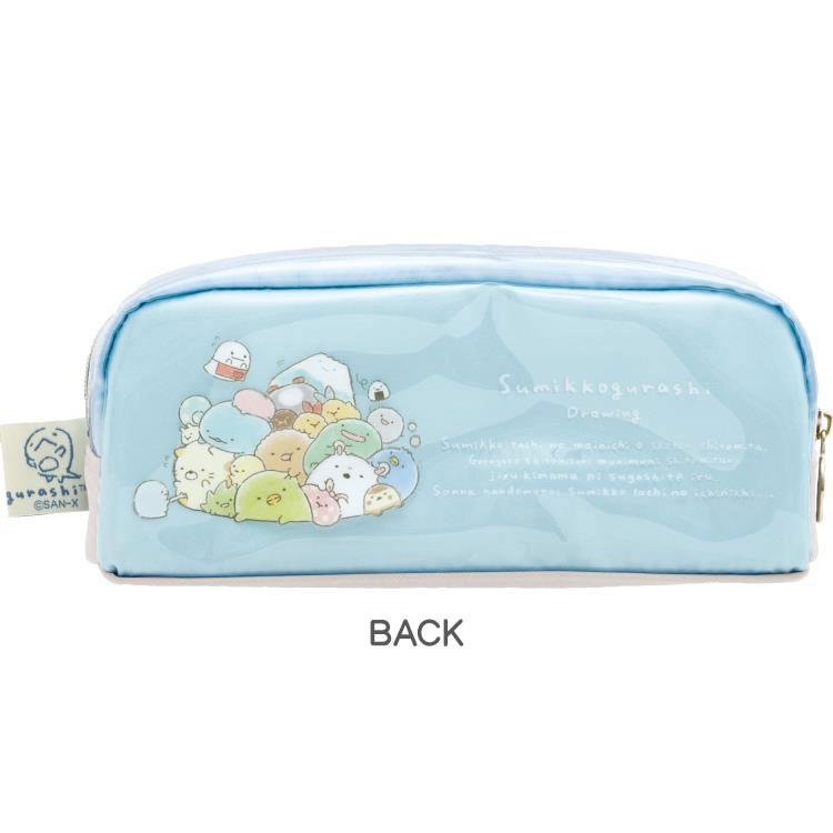 Sumikko Gurashi Pen Case Pencil Pouch Drawing Blue San-X Japan 2024