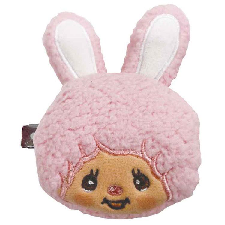 Chimutan Plush Hair Clip Face Pink Monchhichi Japan