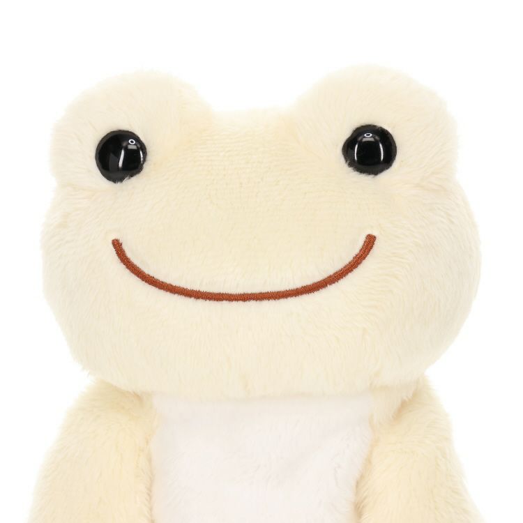 Pickles the Frog Bean Doll Plush Fluff White Rainbow Color Japan 2024