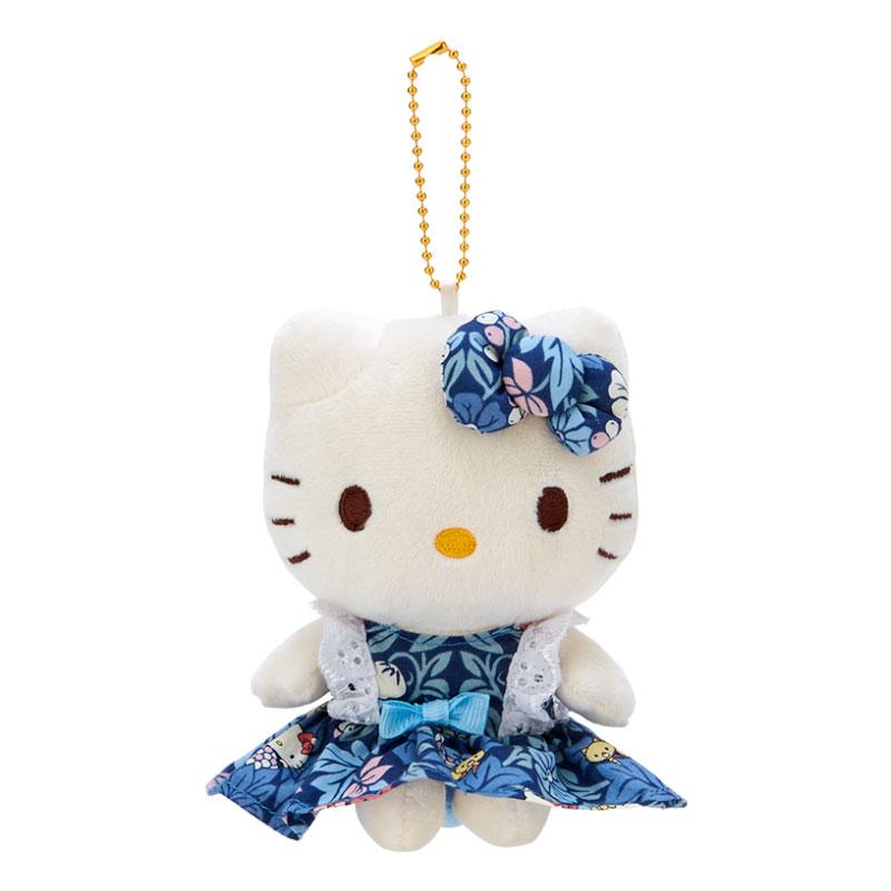 Hello Kitty Plush Mascot Holder Keychain Liberty Blue Sanrio Japan 2024