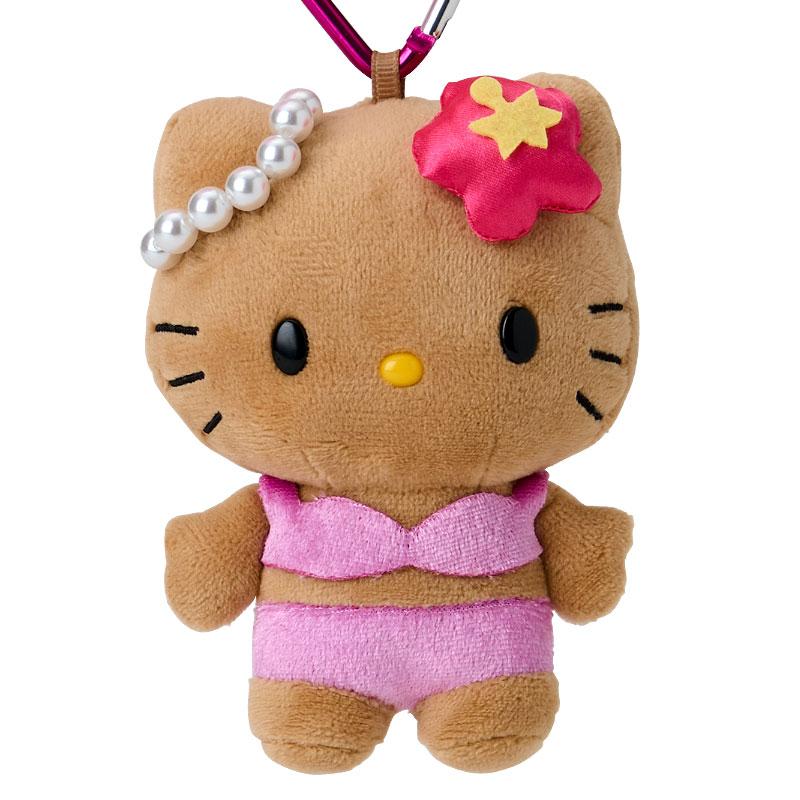 Hello Kitty Plush Keychain With Tail Sunburn GOGO GAL Collection Sanrio Japan