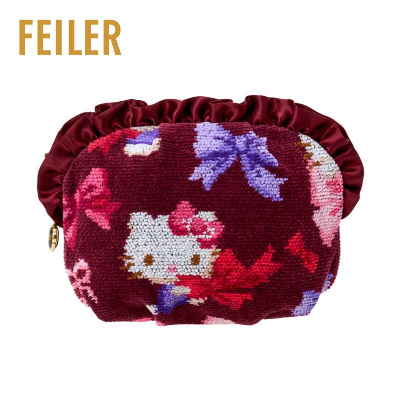 Hello Kitty Pouch Ribbon FEILER Chenille fabric Sanrio Japan 2025
