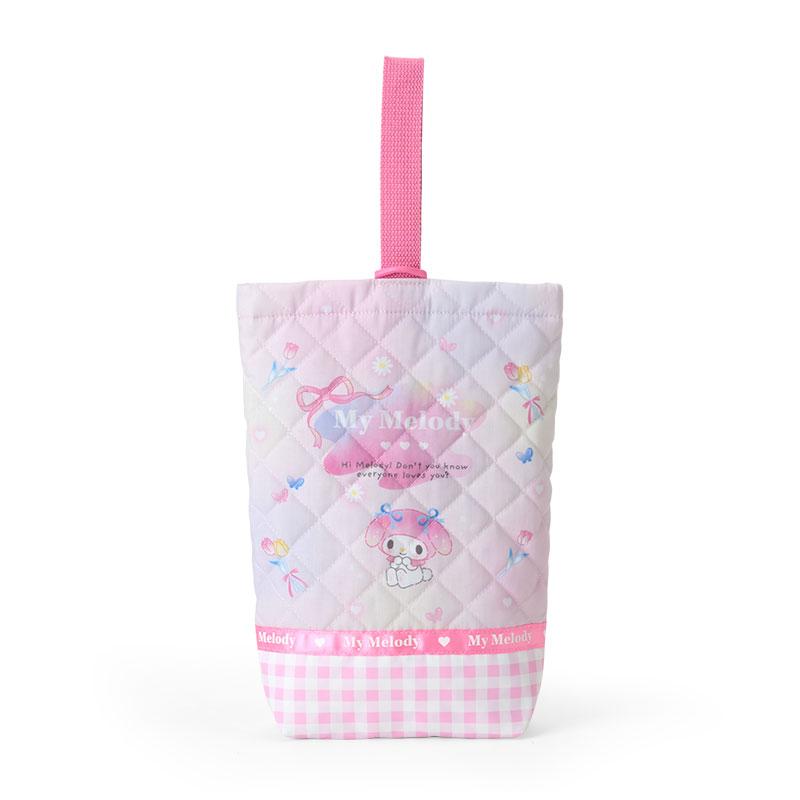 My Melody Kids Quilting Shoes Bag Pink Sanrio Japan