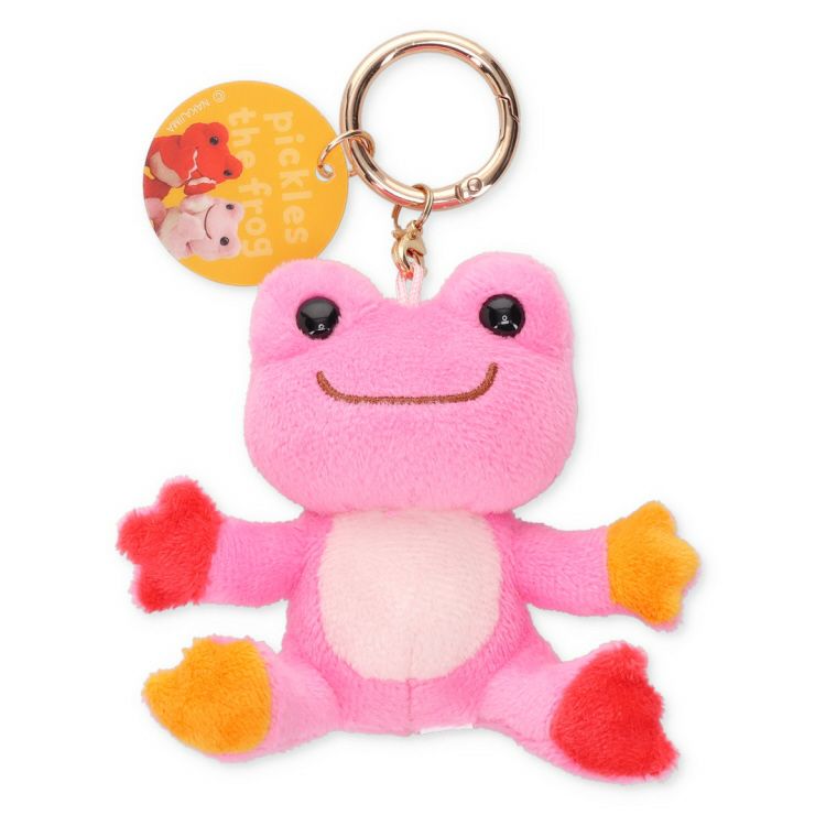 Pickles the Frog Carabiner Plush Keychain Photo Pink Japan 2024