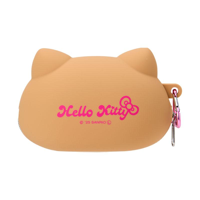 Hello Kitty Silicone Pen Case Pencil Pouch Beige Sanrio Japan 2025