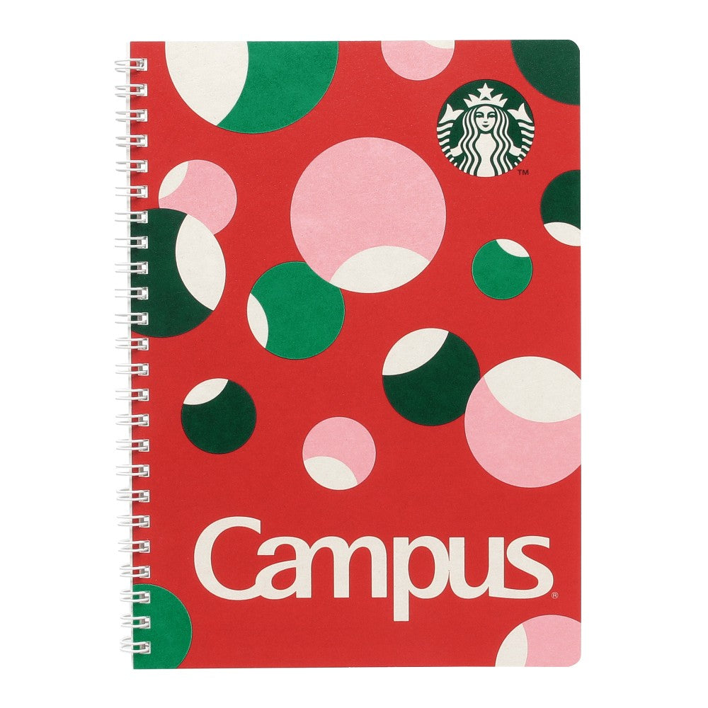 Starbucks Japan Holiday 2024 Campus Ring Notebook Christmas Grid