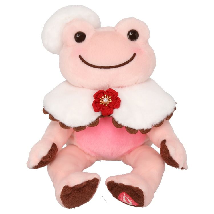 Pickles the Frog Bean Doll Plush Retro Cafe Strawberry Daifuku Japan 2025