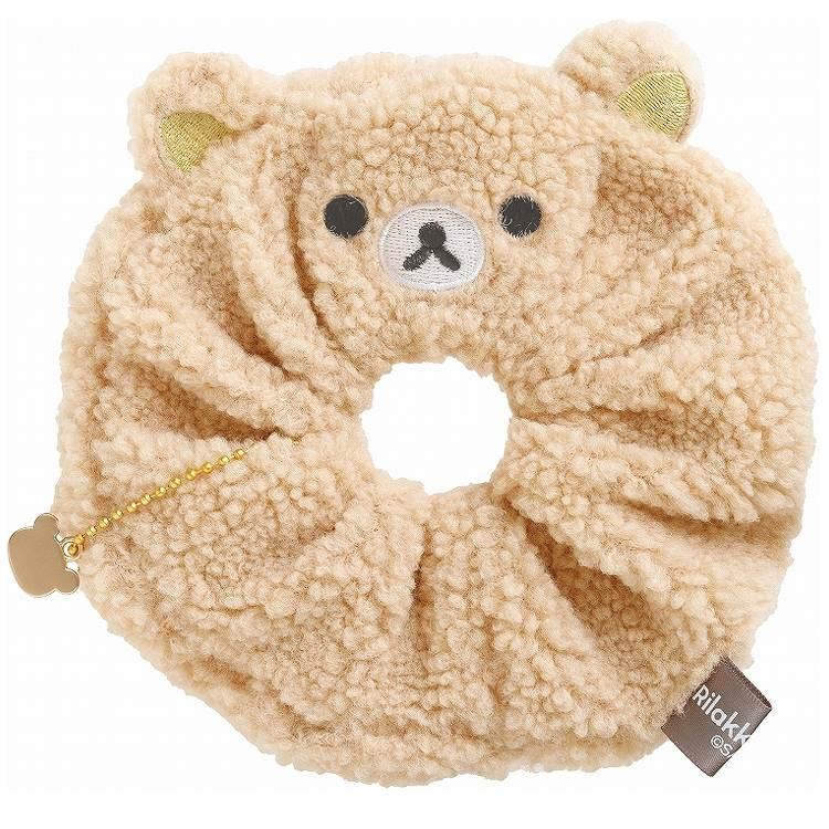 BASIC RILAKKUMA BOA Scrunchy Ponytail Holder Face Brown San-X Japan 2025
