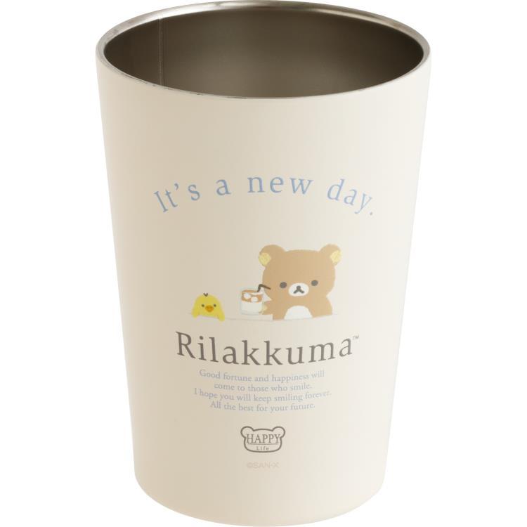 Rilakkuma Stainless Tumbler Cup M Lettering San-X Japan 2025