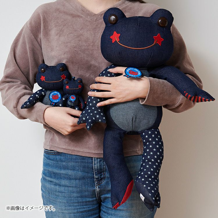 Pickles the Frog Bean Doll Plush USA Jeans Dark Blue Japan