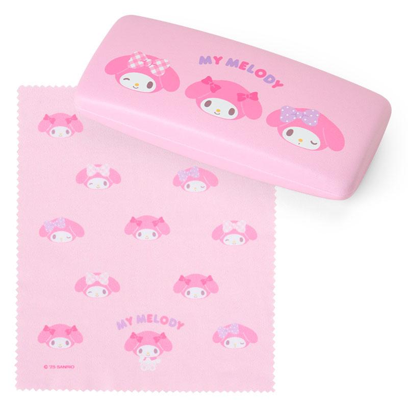 My Melody Glasses Case with Cloth Pink Sanrio Japan 2025