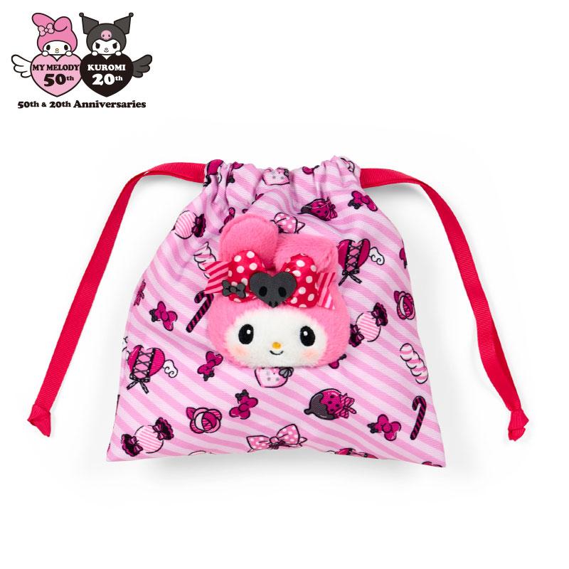 My Melody Boa Face Drawstring Pouch My Melody 50th & Kuromi 20th Sanrio Japan