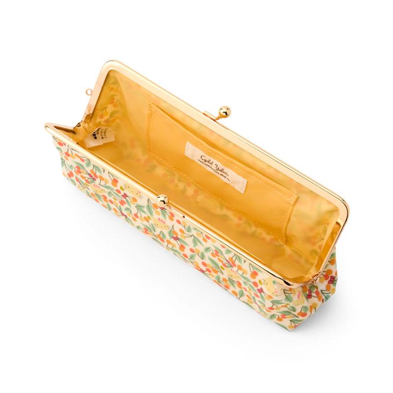 Hello Kitty Liberty Fabrics Clasp Pen Case Pencil Pouch Yellow Sanrio Japan 2025