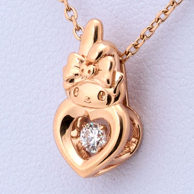 My Melody 50th Anniversary Dancing Stone Necklace Pink Gold Sanrio Japan 2025