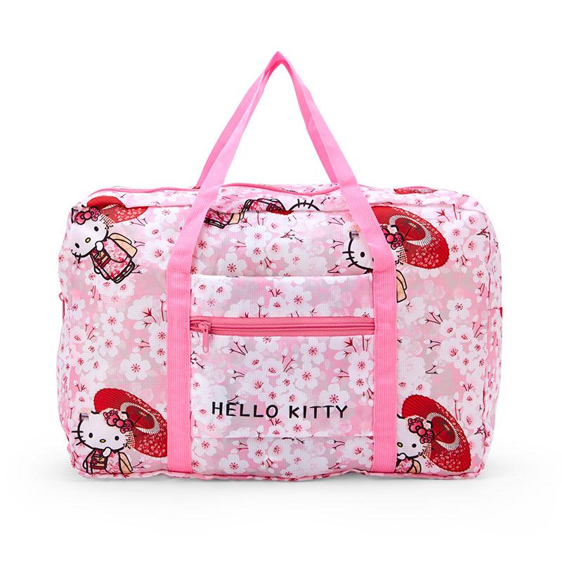 Hello Kitty Foldable Carry-On Bag Pink Sanrio Japan 2024 Sakura Kimono