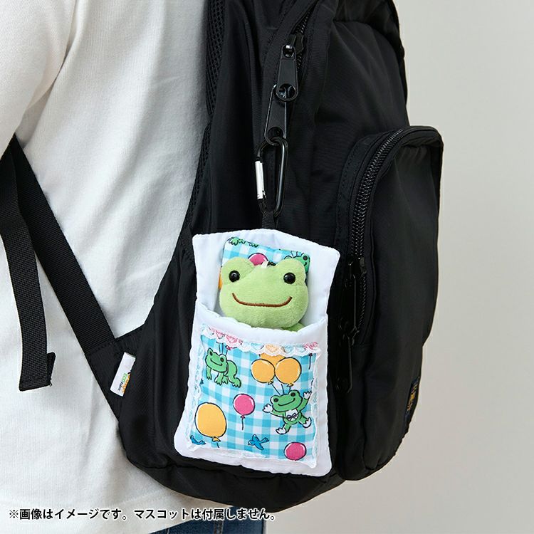 Pickles the Frog Carabiner for Plush Keychain Futon Balloon Pattern Japan 2024