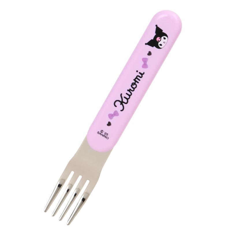 Kuromi Lunch Trio Cutlery Fork Spoon Chopsticks Relief Sanrio Japan 2025
