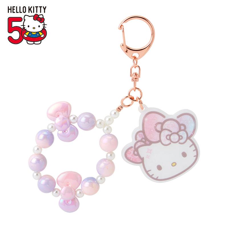 Hello Kitty Keychain Key Holder Birthday 50th Fashionable Ribbons Sanrio Japan