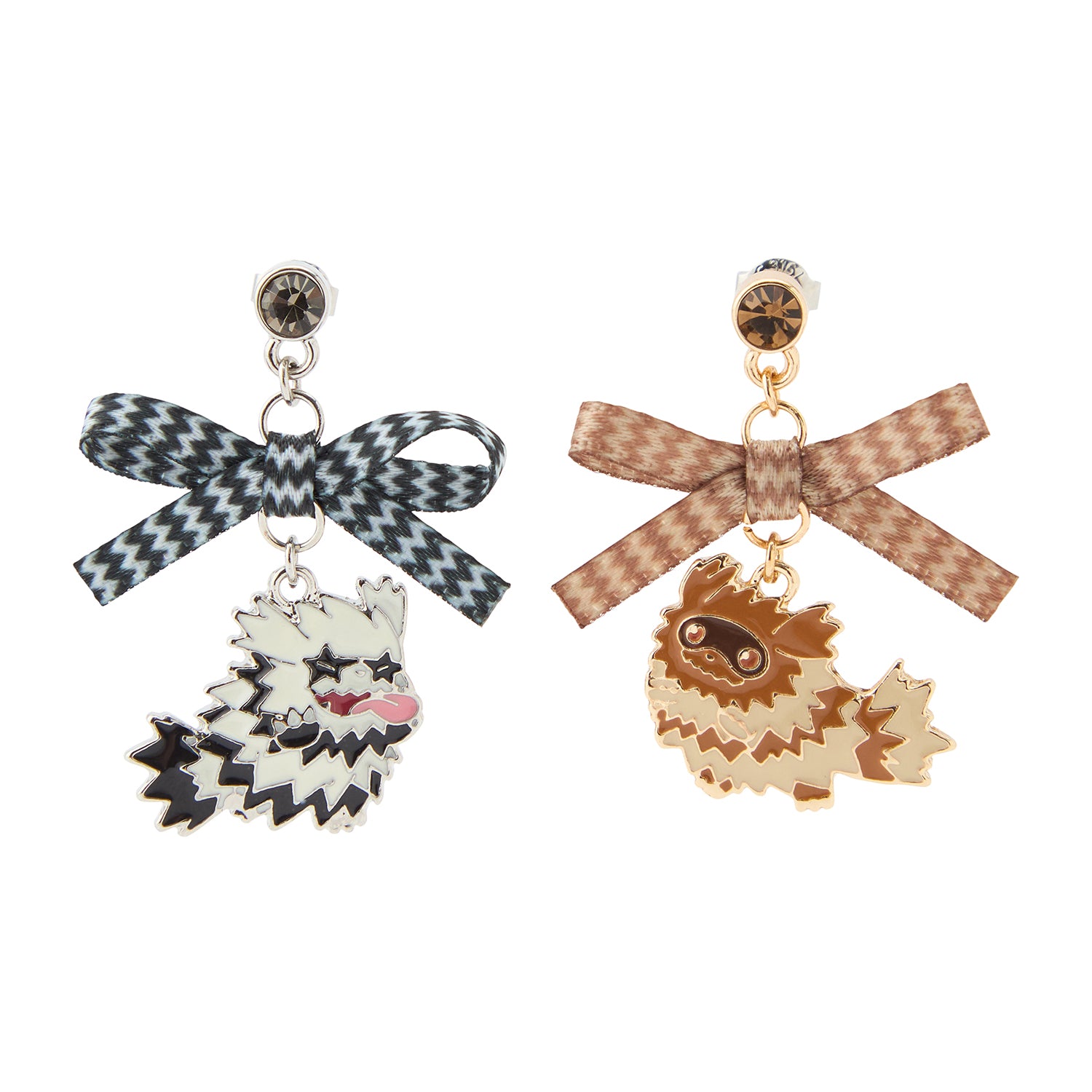 Galarian Zigzagoon & Zigzagoon Jiguzaguma Piercing Earring
