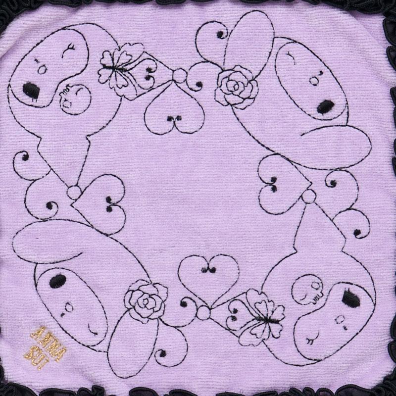 My Melody & Kuromi ANNA SUI mini Towel Frill Black Sanrio Japan 2025