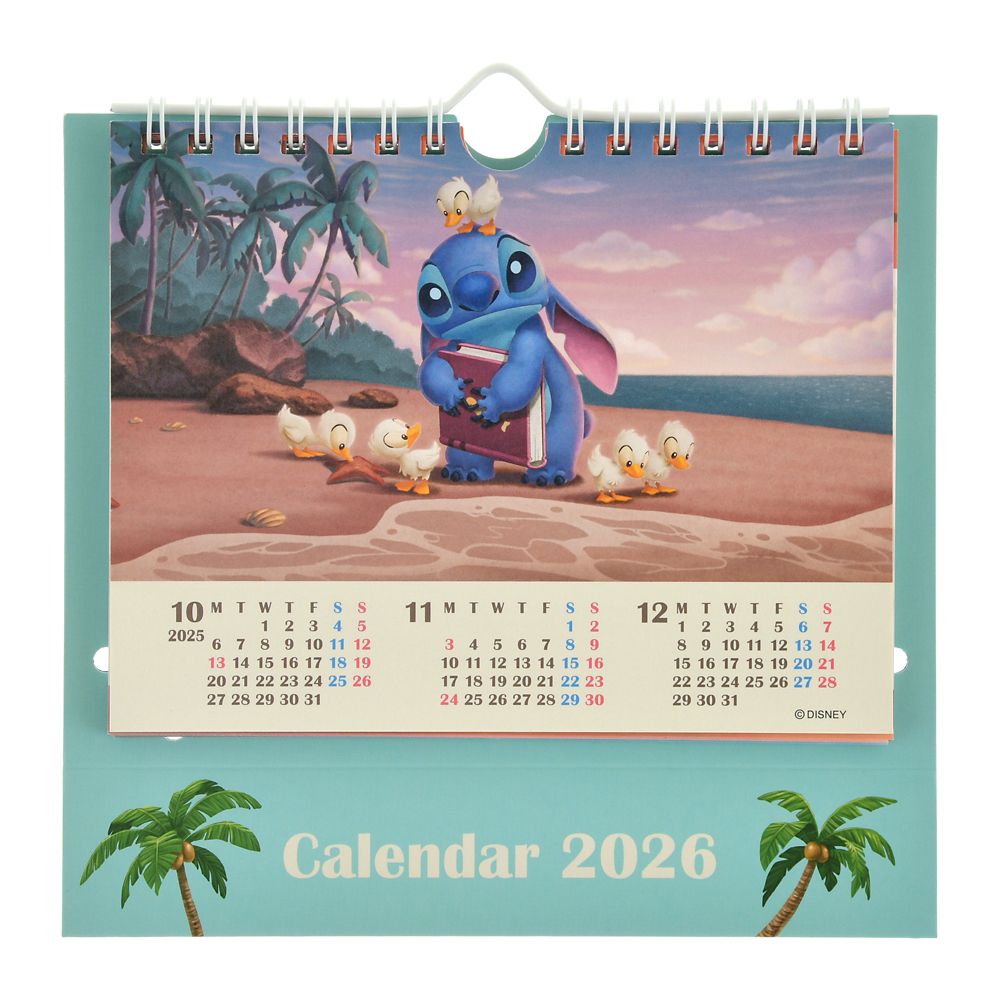 Stitch Scrump Lilo Calendar Desktop 2026 Pop Up Disney Store Japan
