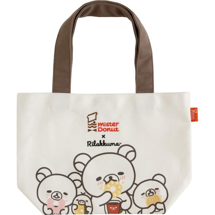 Rilakkuma Lunch Tote Bag White Mister Donut San-X Japan 2025