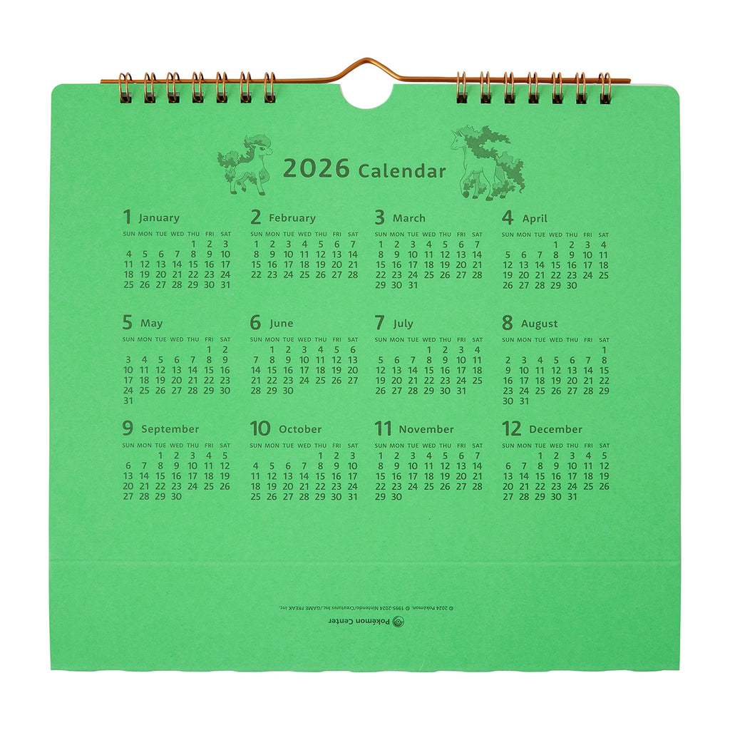 Pokemon Center Original Postcard Desk Calendar 2025 Japan