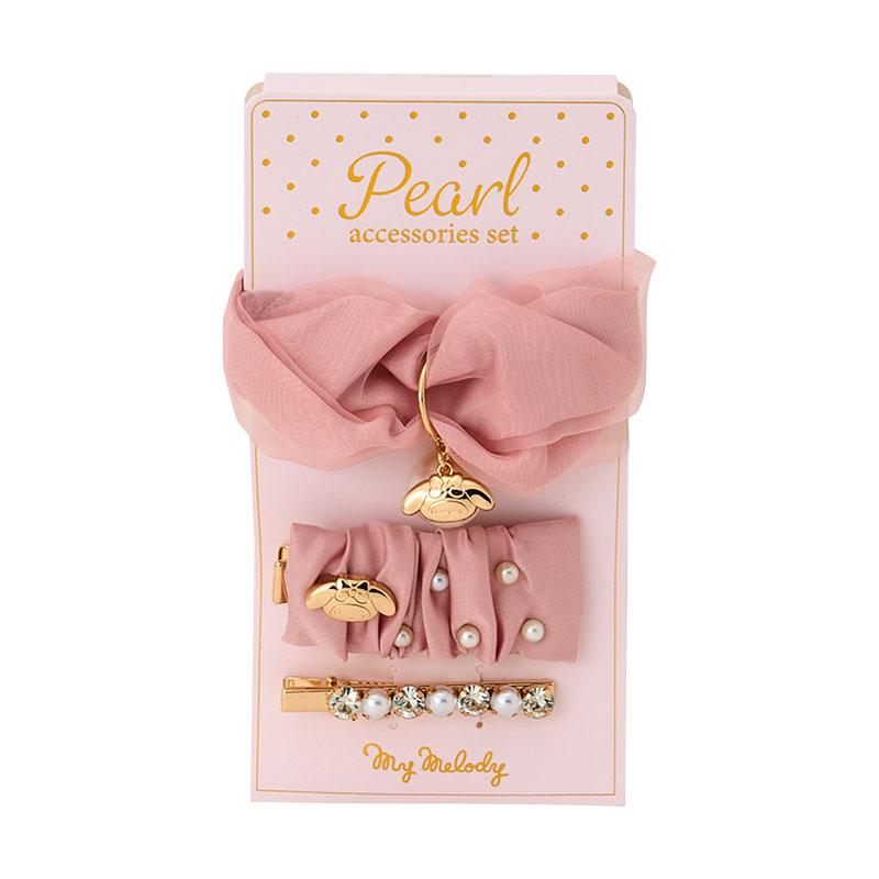 My Melody Scrunchy Ponytail Holder Pearl Hair Accessories Sanrio Japan 2025