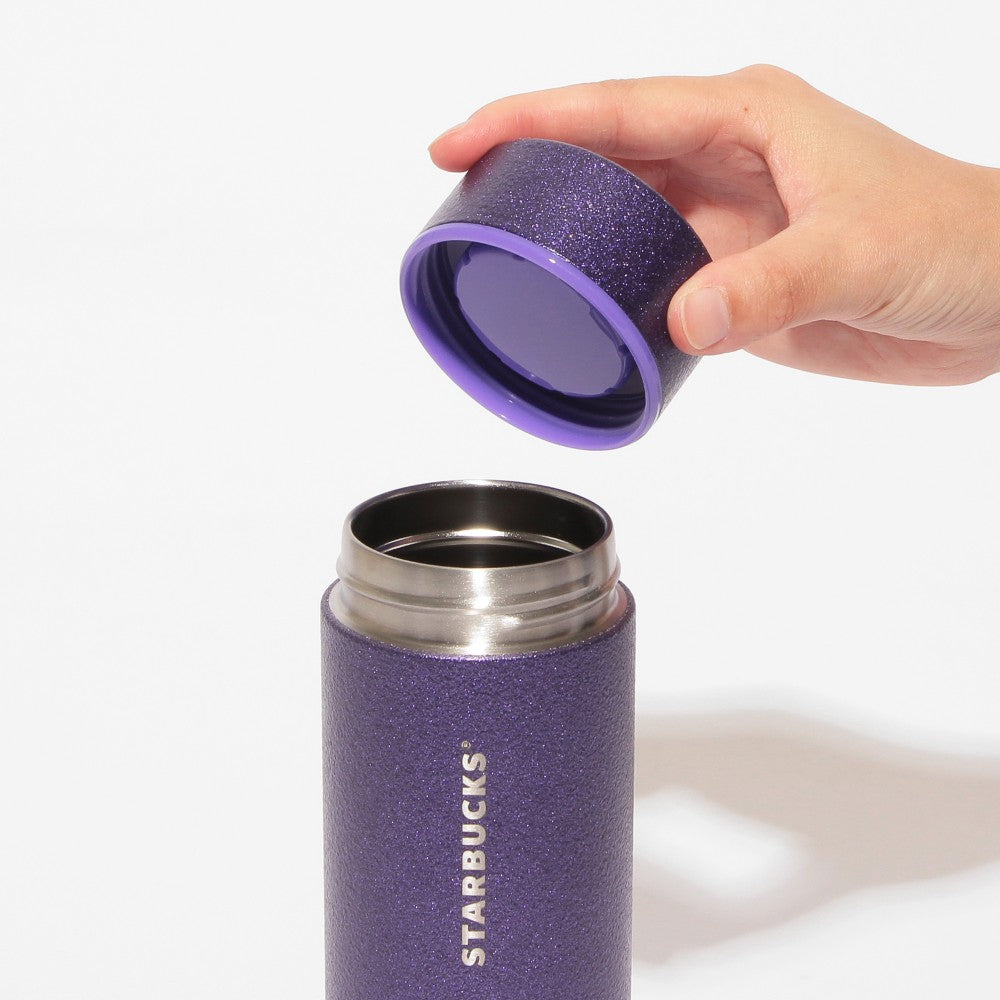 Starbucks Japan Halloween 2025 Glitter Purple Stainless Bottle 444ml Tumbler
