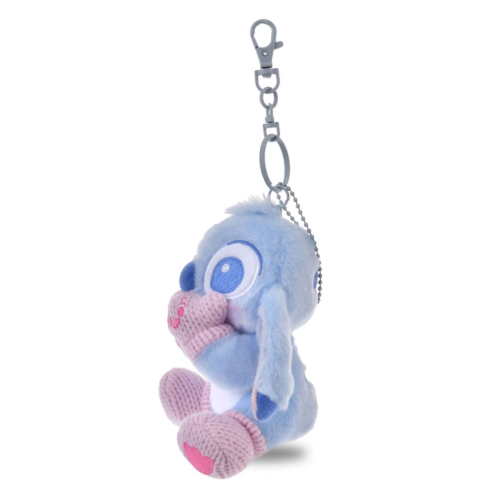 Stitch Plush Keychain Blue Winter Shiny Color Disney Store Japan 2025
