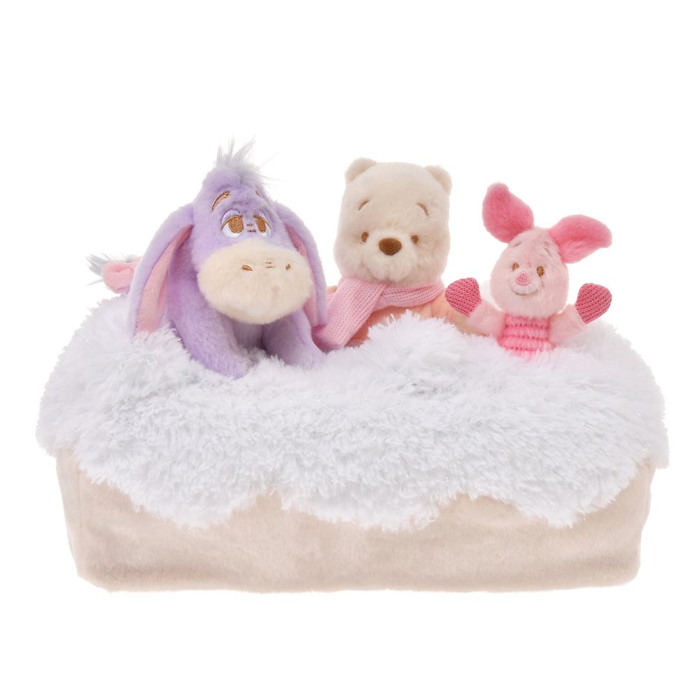 Winnie the Pooh Eeyore Piglet Tissue Box Cover White Pooh Disney Store Japan