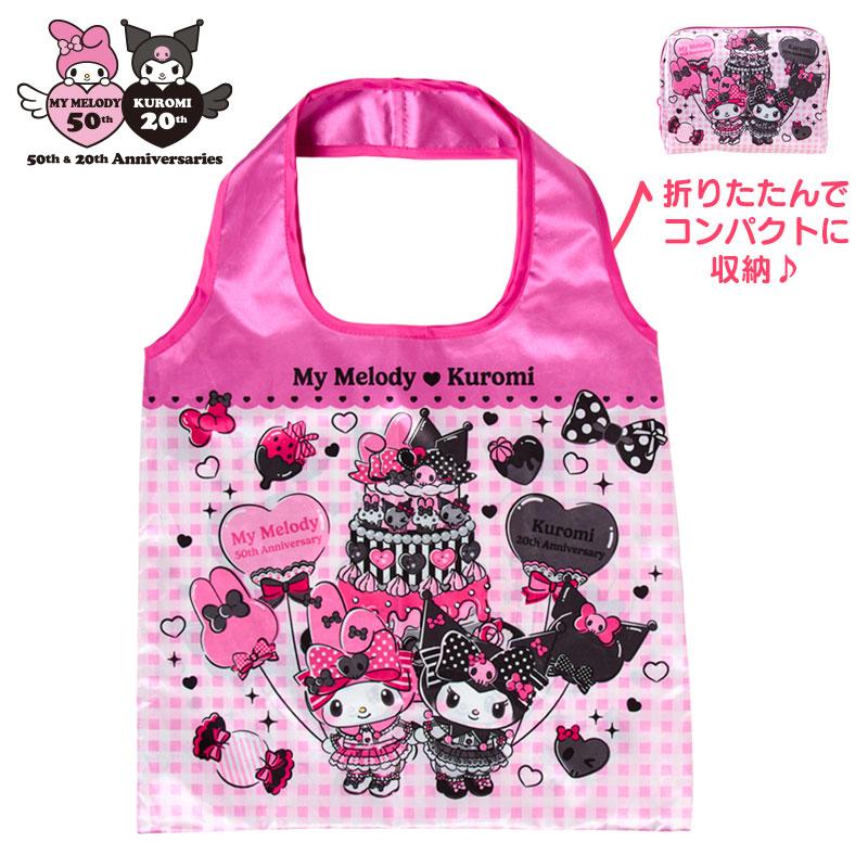 My Melody Kuromi Satin Eco Shopping Tote Bag Sanrio Japan 2025