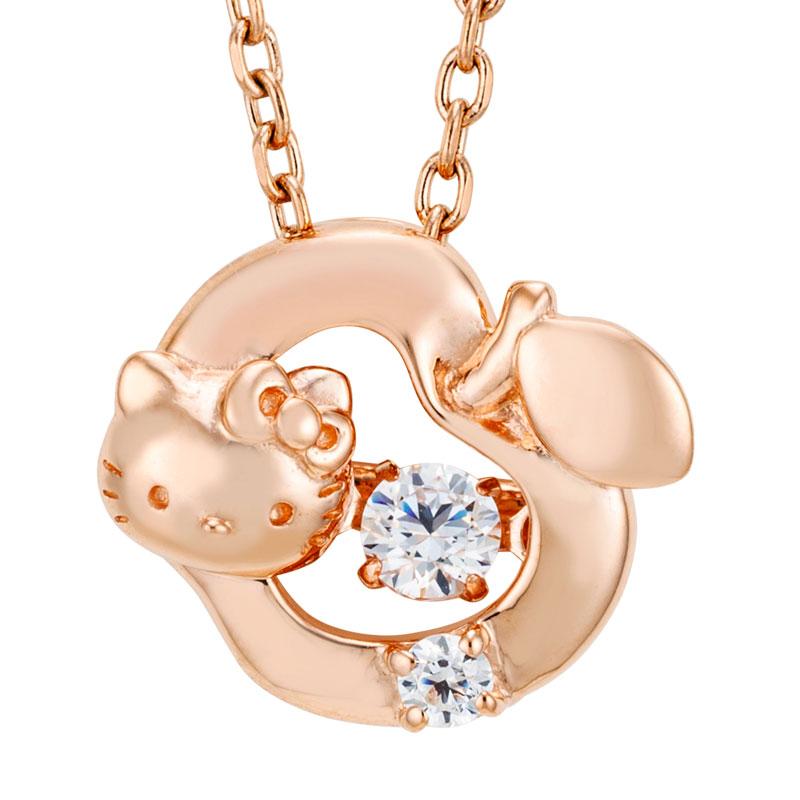 Hello Kitty Silver Necklace Apple Pink Gold Sanrio Japan 2025 Gift Box