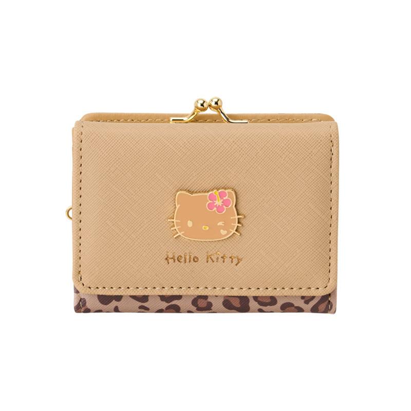 Hello Kitty Sunburn Clasp Trifold Wallet Beige Sanrio Japan 2025